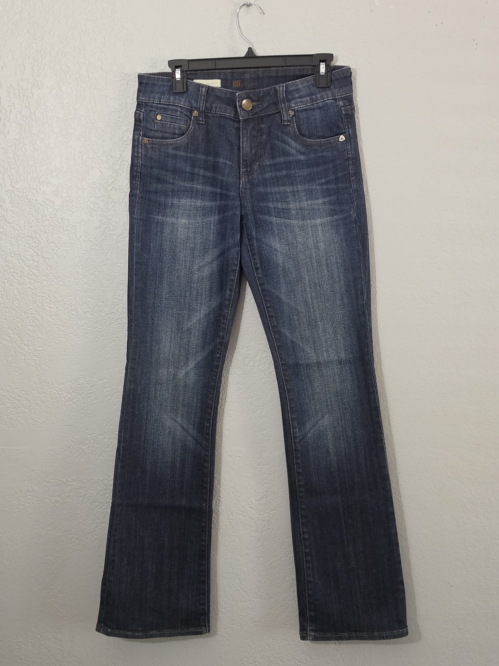 Kut from the Kloth Natalie High Rise Bootcut Jeans Dark Wash Stretch Womens 4 - Picture 3 of 14
